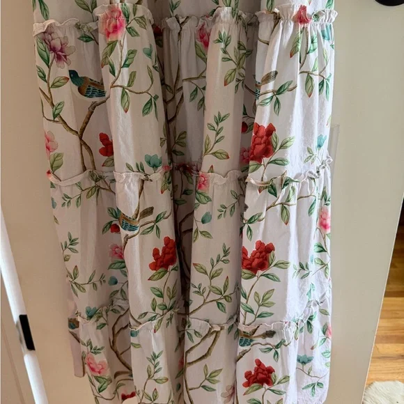 Hill House White Floral Sundress with Pink and Green Accents - Picture 4 of 4